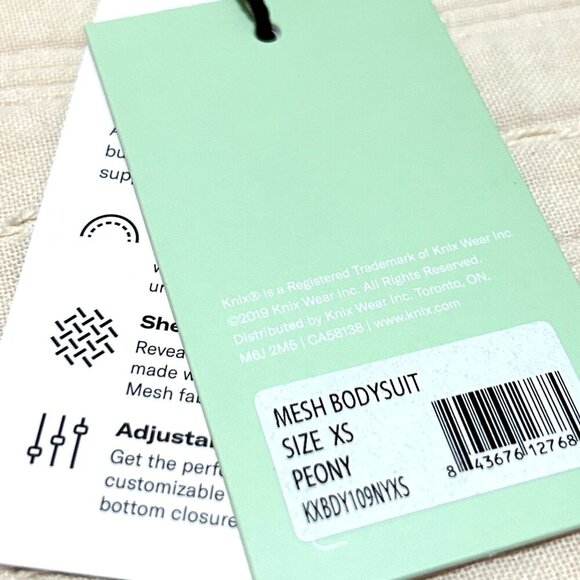 NWT Knix x Ashley Graham Mesh Bodysuit in Peony - Picture 4 of 4